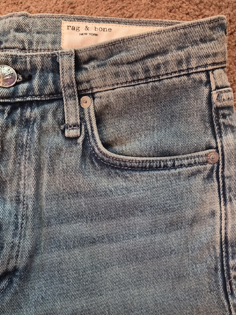 rag & bone Faded Light Blue Denim Jeans - Picture 5 of 6